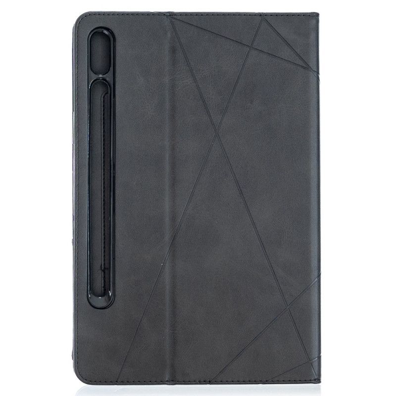 Case Samsung Galaxy Tab S7 Szary Czarny Etui na Telefon Geometria