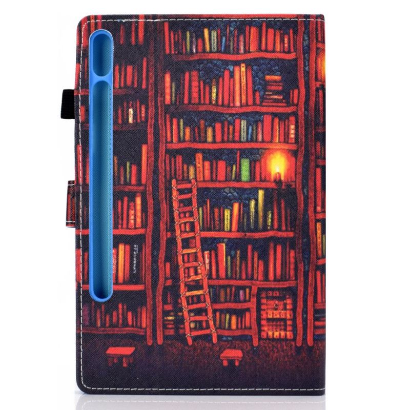 Etui Folio Samsung Galaxy Tab S7 Ciemnoczerwony Brązowy Biblioteka Etui Ochronne