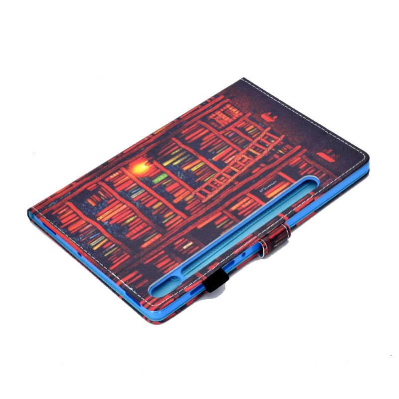 Etui Folio Samsung Galaxy Tab S7 Ciemnoczerwony Brązowy Biblioteka Etui Ochronne