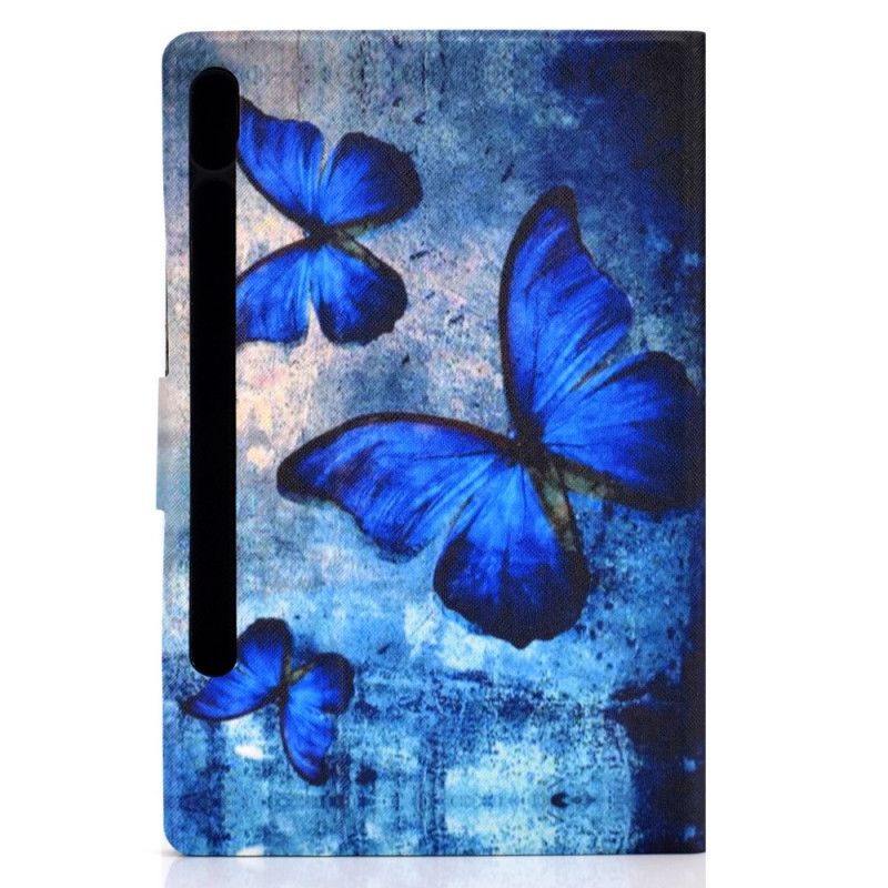 Etui Folio Samsung Galaxy Tab S7 Fioletowy Ciemnoniebieski Motyle