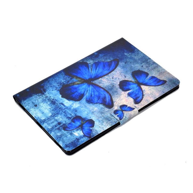 Etui Folio Samsung Galaxy Tab S7 Fioletowy Ciemnoniebieski Motyle