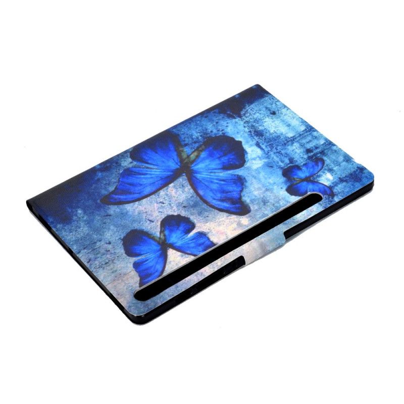 Etui Folio Samsung Galaxy Tab S7 Fioletowy Ciemnoniebieski Motyle