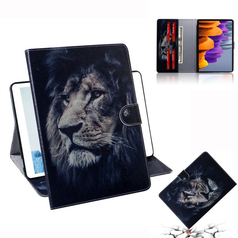 Etui Folio Samsung Galaxy Tab S7 Głowa Lwa Etui Ochronne