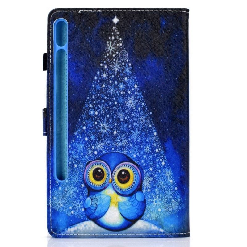 Etui Folio Samsung Galaxy Tab S7 Jasnoniebieski Ciemnoniebieski Sowa Etui Ochronne