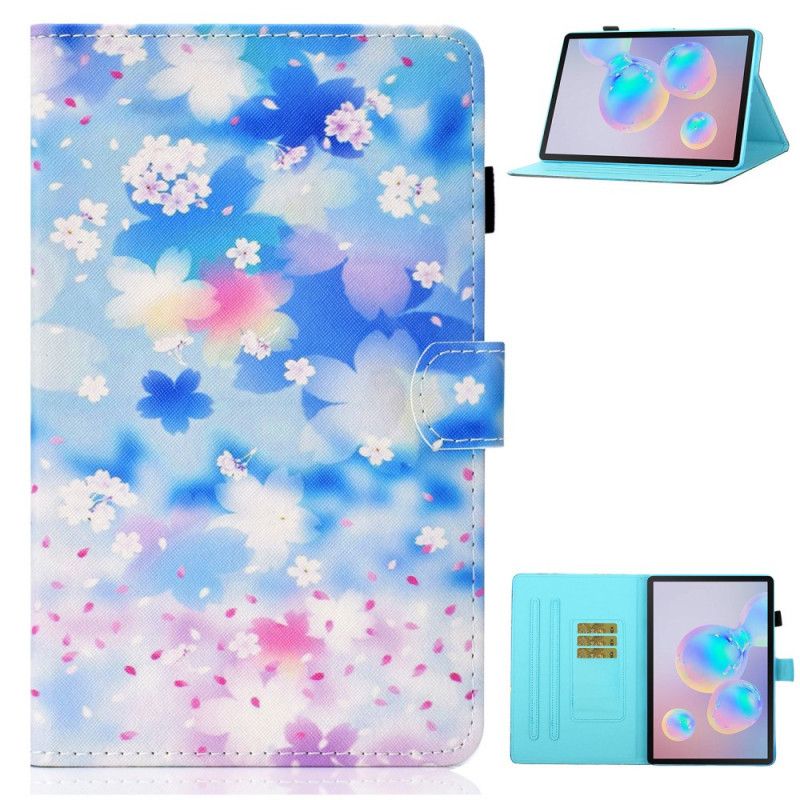 Etui Folio Samsung Galaxy Tab S7 Kwiaty Akwarelowe Etui Ochronne