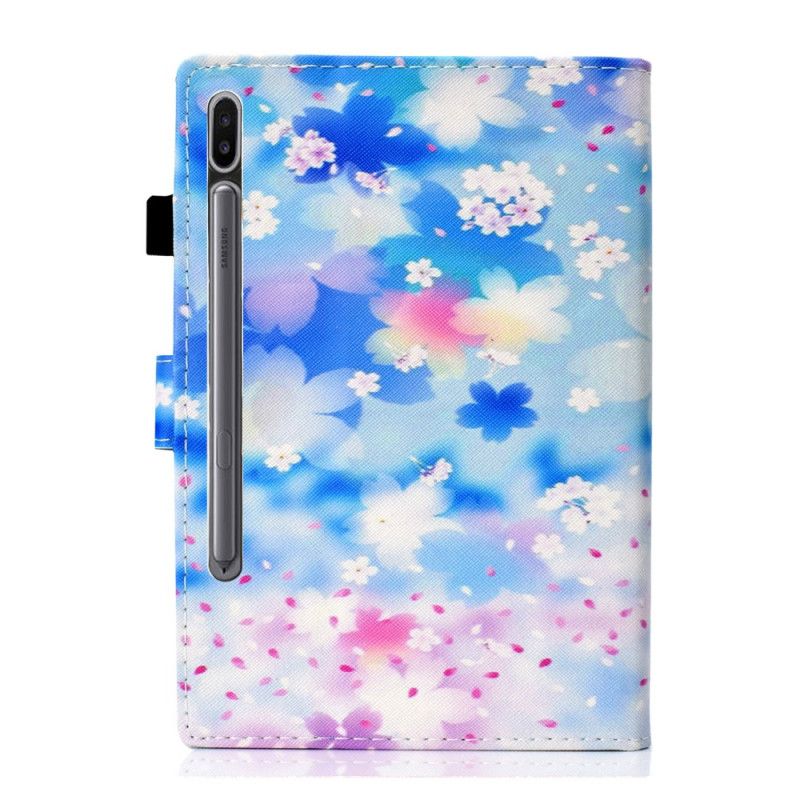 Etui Folio Samsung Galaxy Tab S7 Kwiaty Akwarelowe Etui Ochronne