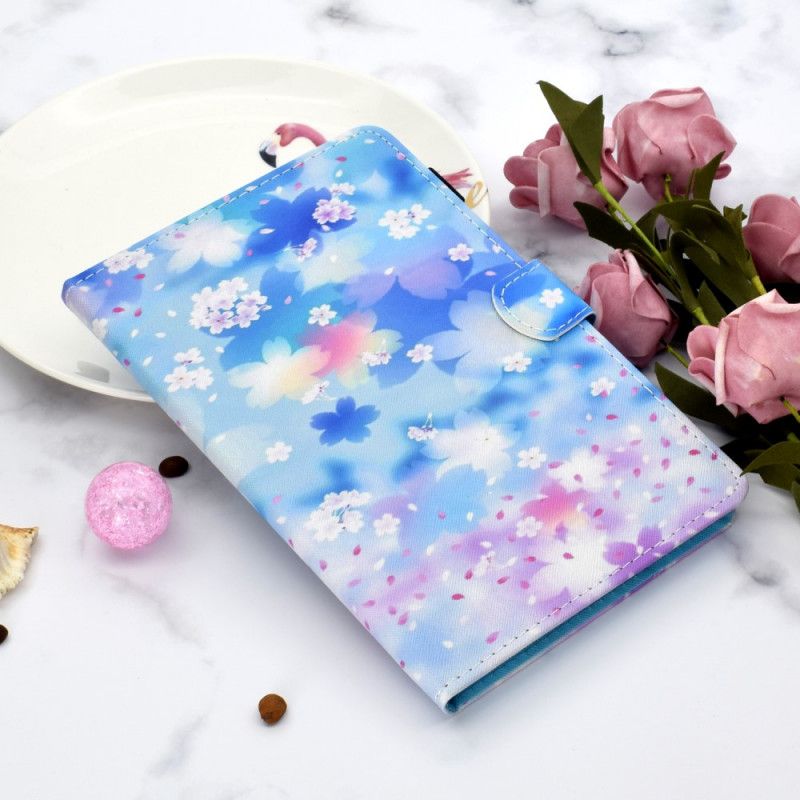 Etui Folio Samsung Galaxy Tab S7 Kwiaty Akwarelowe Etui Ochronne