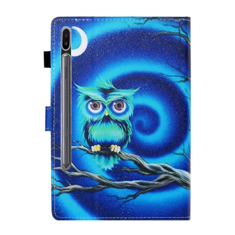 Etui Folio Samsung Galaxy Tab S7 Zabawna Sowa Etui Ochronne