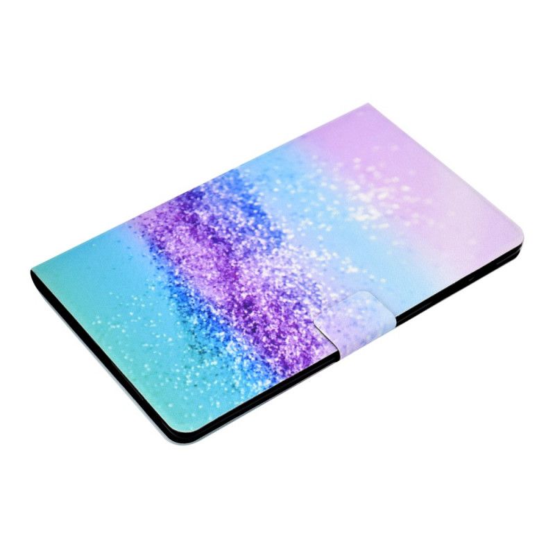 Etui Folio Samsung Galaxy Tab S7 Zielony Różowy Błyszczące Cekiny Etui Ochronne