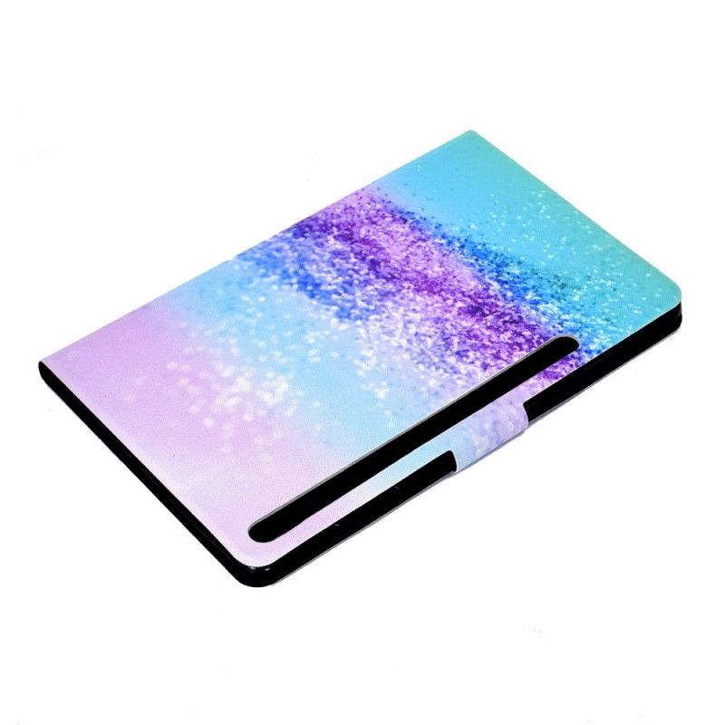 Etui Folio Samsung Galaxy Tab S7 Zielony Różowy Błyszczące Cekiny Etui Ochronne