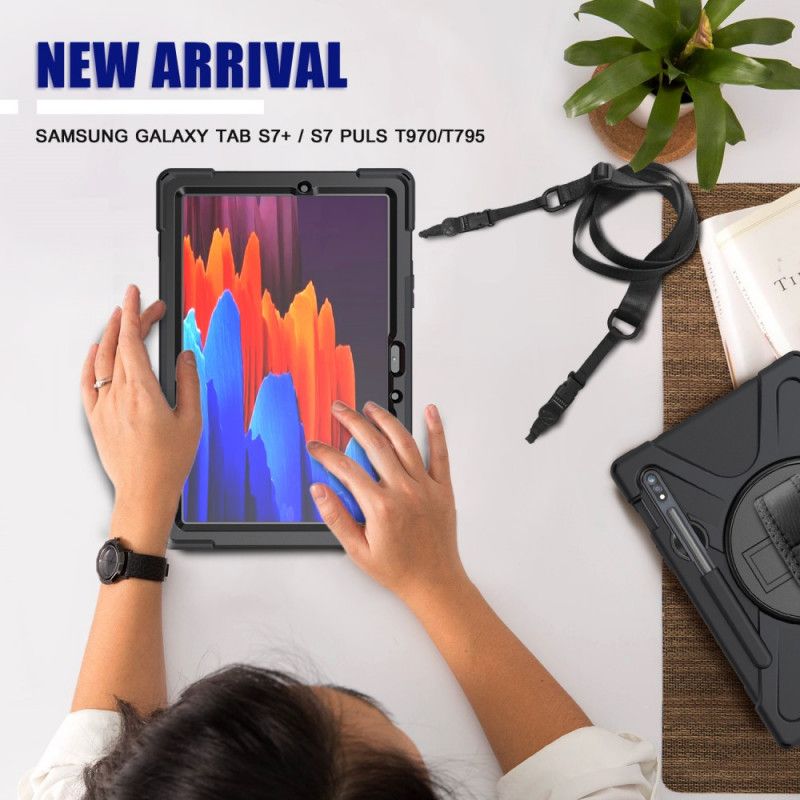 Etui Samsung Galaxy Tab S7 Czerwony Czarny Wielofunkcyjny