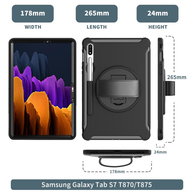 Etui Samsung Galaxy Tab S7 Szary Czarny Wielofunkcyjny Biznes