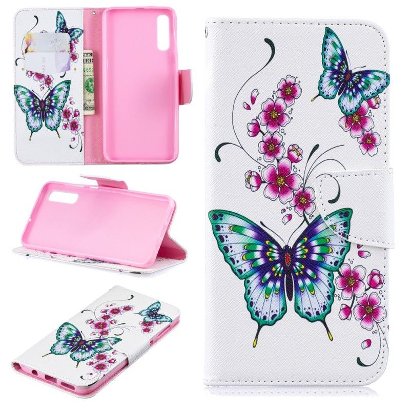 Etui Folio Samsung Galaxy A50 Cudowne Motyle Etui Ochronne