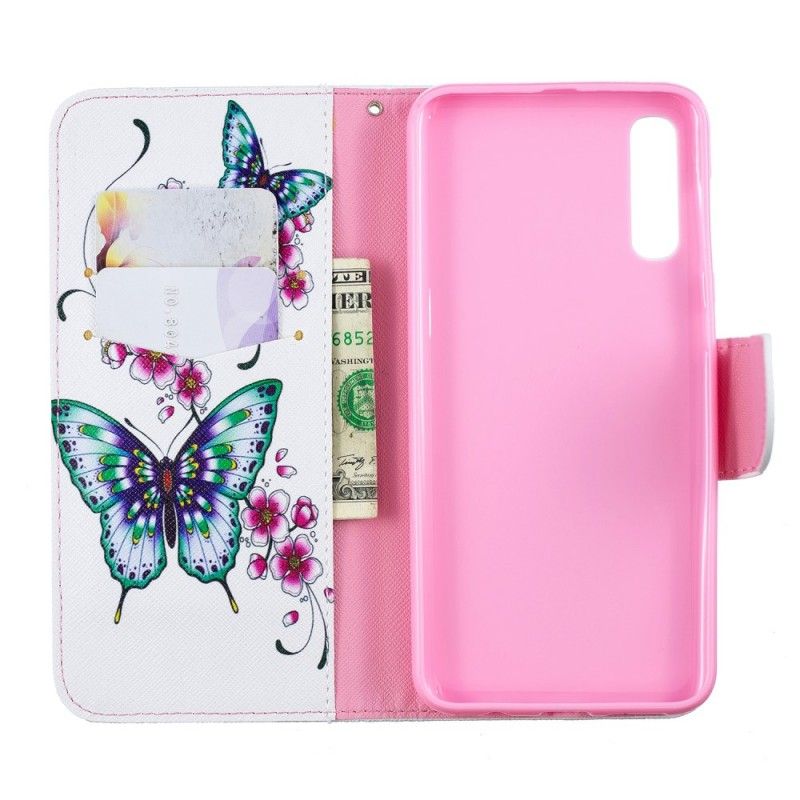 Etui Folio Samsung Galaxy A50 Cudowne Motyle Etui Ochronne