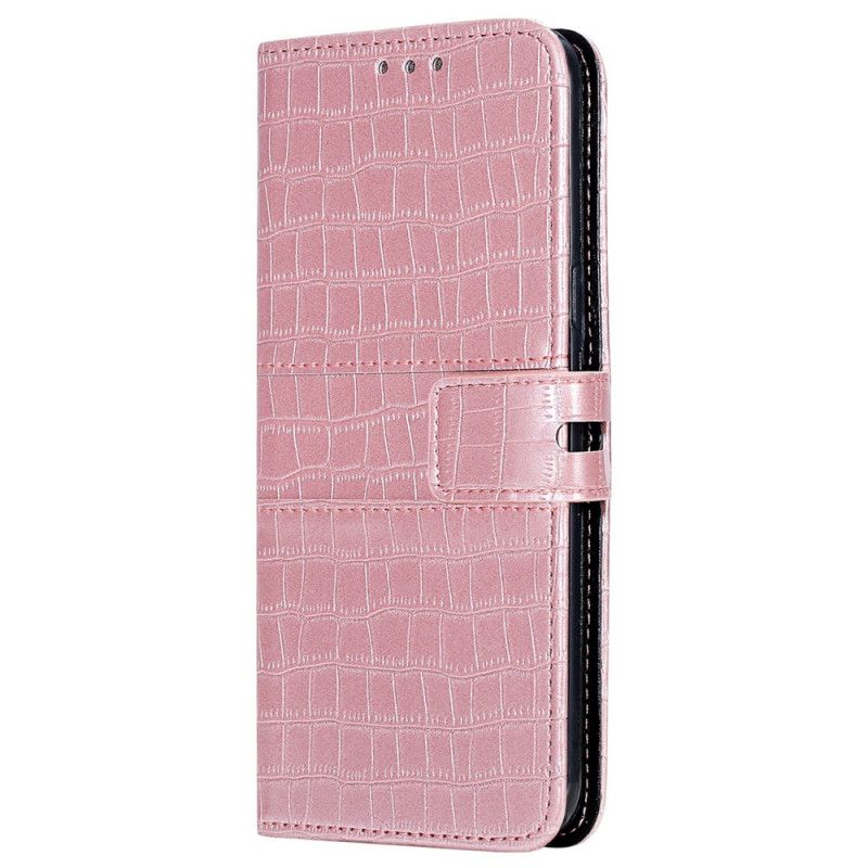 Etui Folio Samsung Galaxy A50 Czerwony Czarny Intensywny Krokodyl