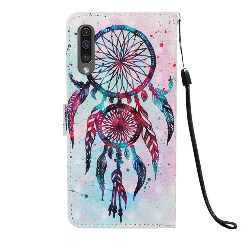 Etui Folio Samsung Galaxy A50 Czerwony Łapacz Snów