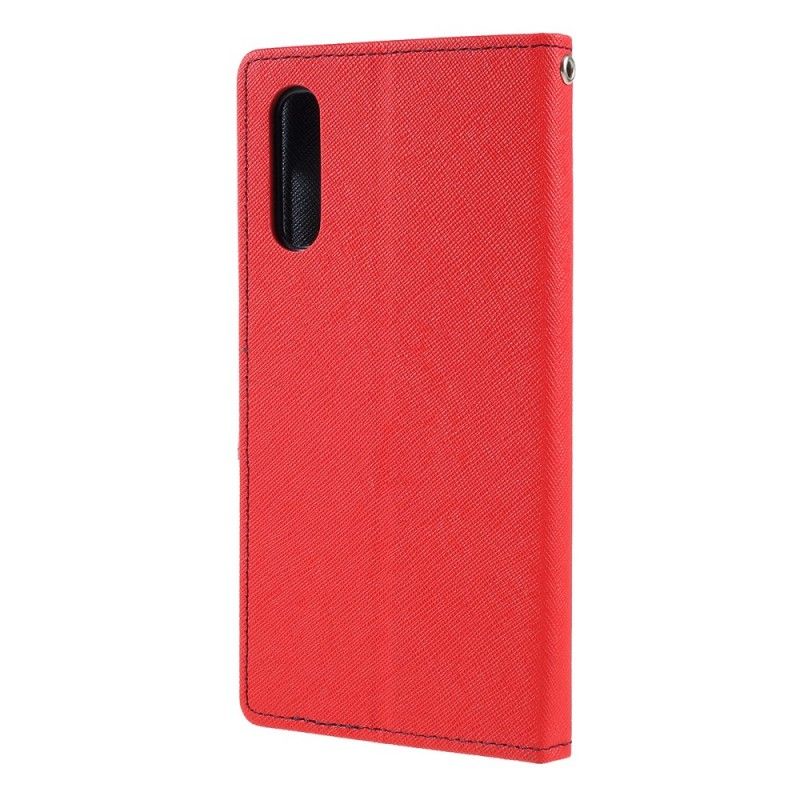 Etui Folio Samsung Galaxy A50 Magenta Czerwony Dwukolorowa Rtęć Etui Ochronne