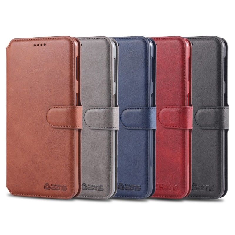 Etui Folio Samsung Galaxy A50 Szary Czarny Retro Azns