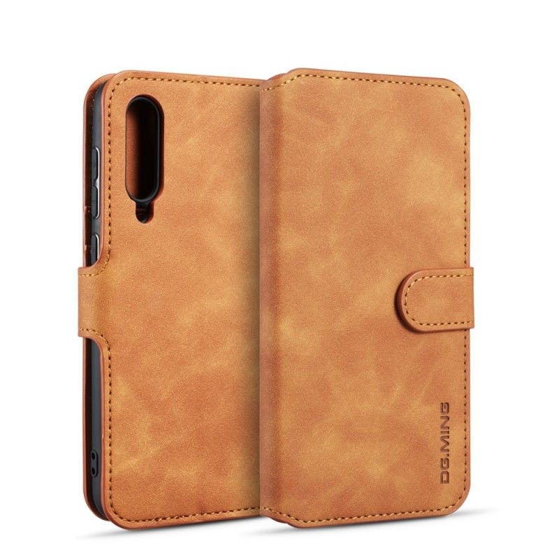 Etui Folio Samsung Galaxy A50 Szary Czarny Retro Dg.Ming