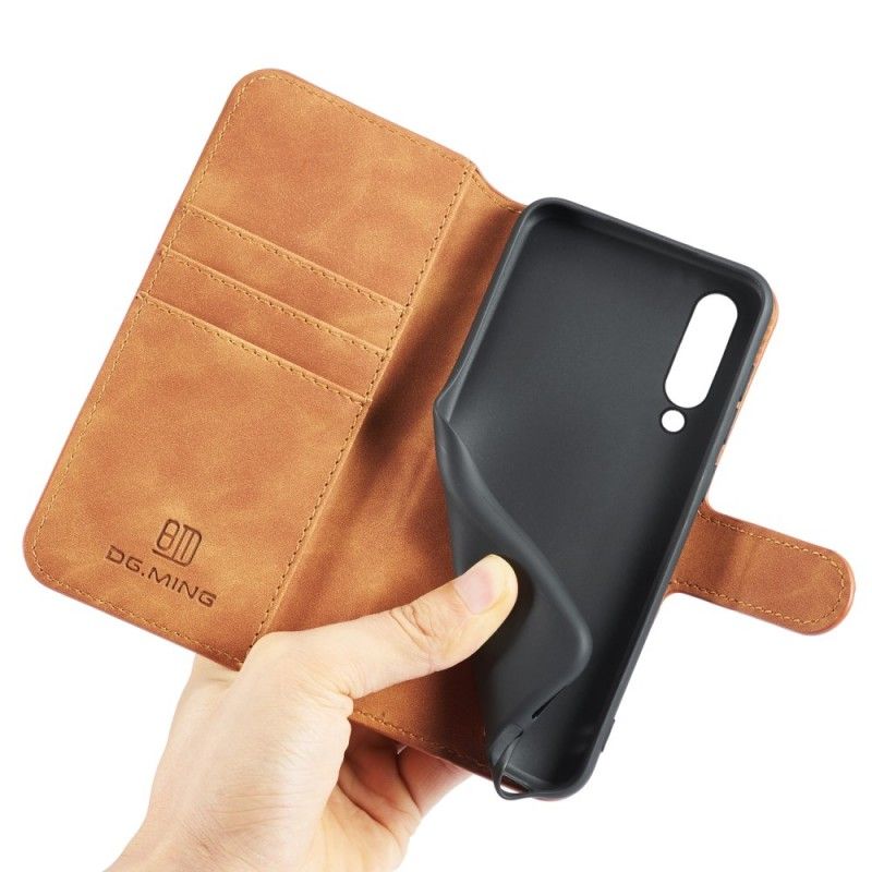 Etui Folio Samsung Galaxy A50 Szary Czarny Retro Dg.Ming