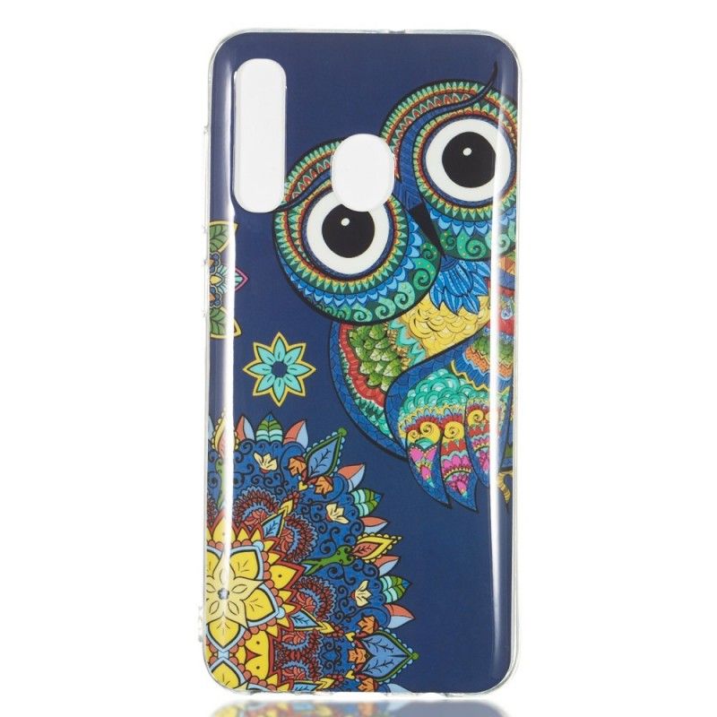 Etui Samsung Galaxy A50 Fluorescencyjna Sowa Mandala