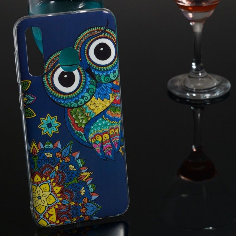 Etui Samsung Galaxy A50 Fluorescencyjna Sowa Mandala