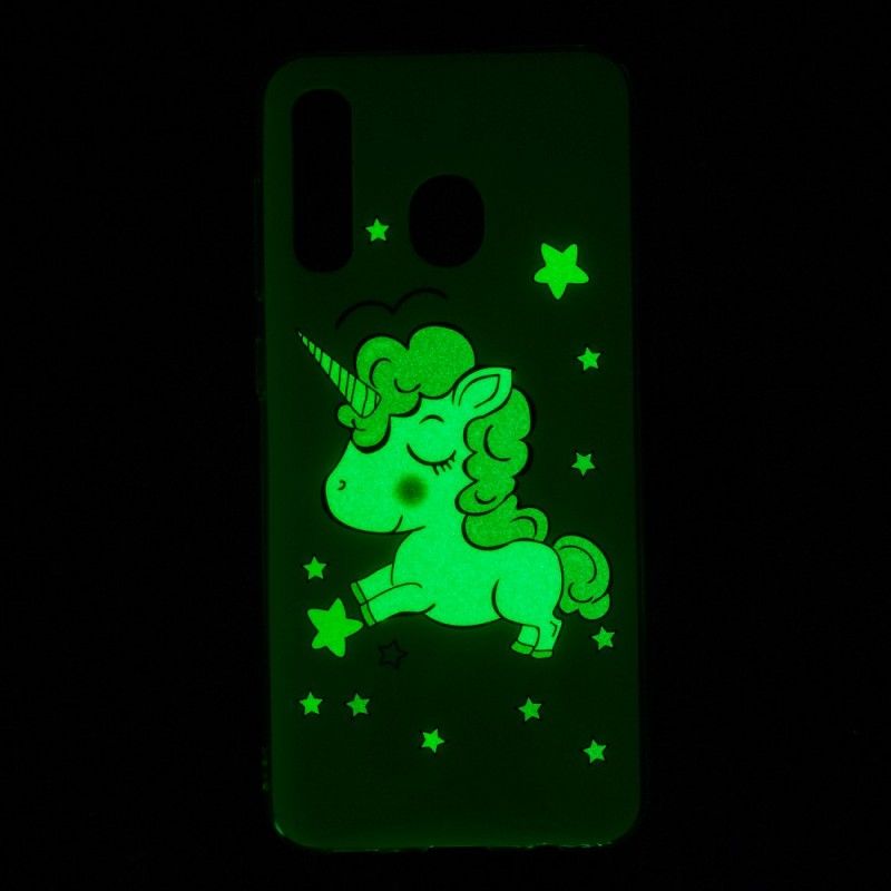 Etui Samsung Galaxy A50 Fluorescencyjny Jednorożec