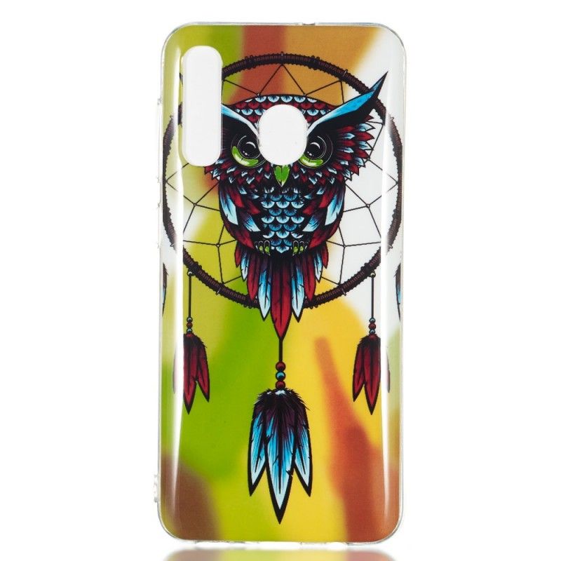 Etui Samsung Galaxy A50 Fluorescencyjny Łapacz Snów Sowy Etui Ochronne