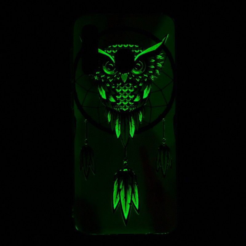 Etui Samsung Galaxy A50 Fluorescencyjny Łapacz Snów Sowy Etui Ochronne