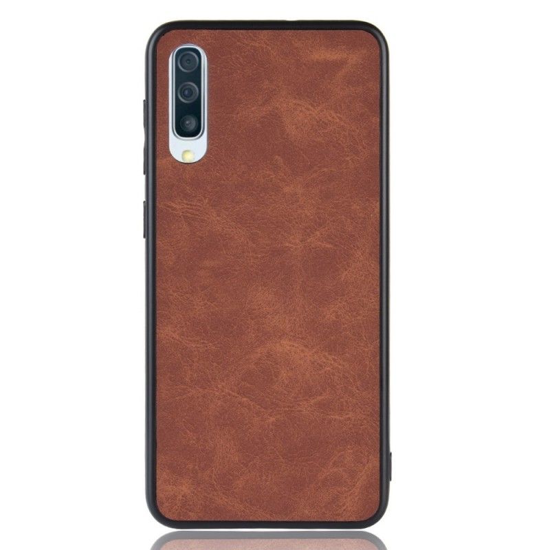 Etui Samsung Galaxy A50 Granatowy Czarny Efekt Skóry W Stylu Vintage