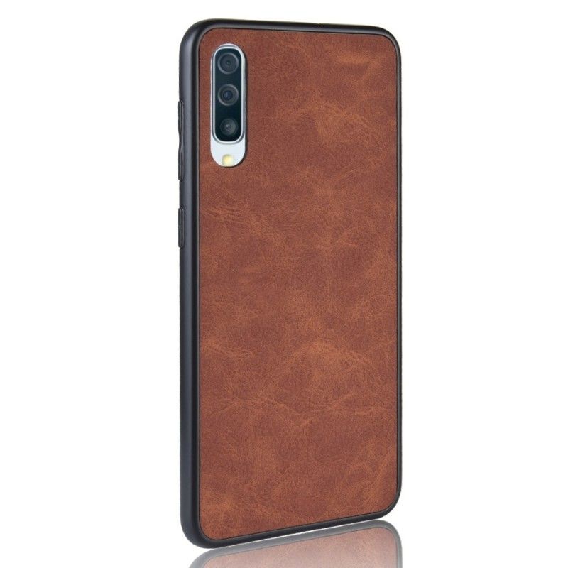 Etui Samsung Galaxy A50 Granatowy Czarny Efekt Skóry W Stylu Vintage