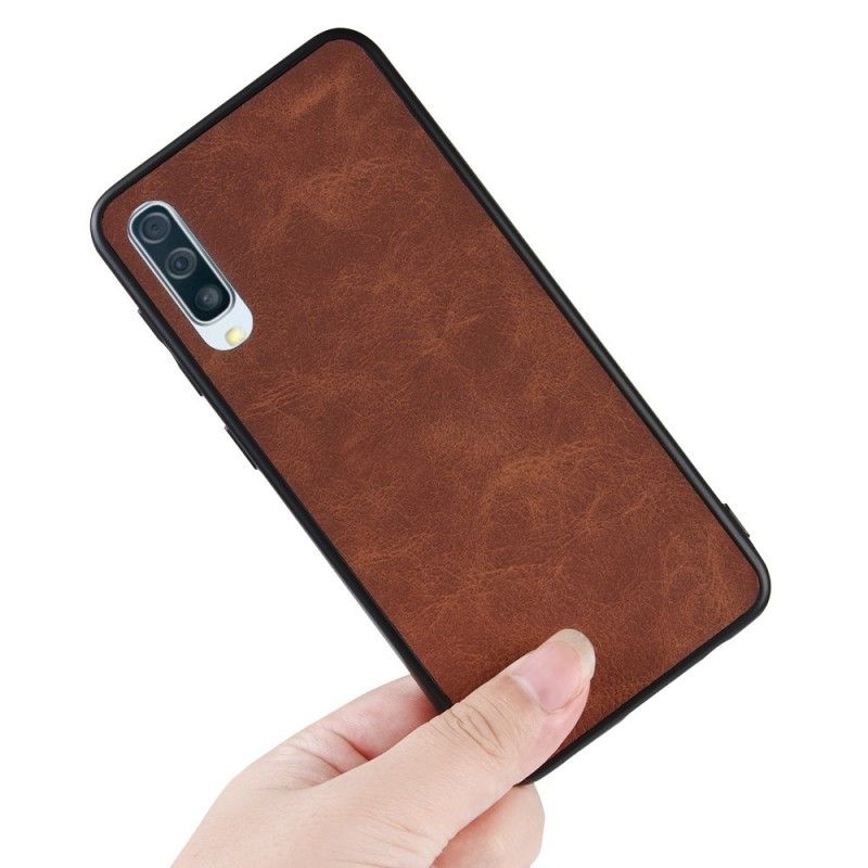 Etui Samsung Galaxy A50 Granatowy Czarny Efekt Skóry W Stylu Vintage