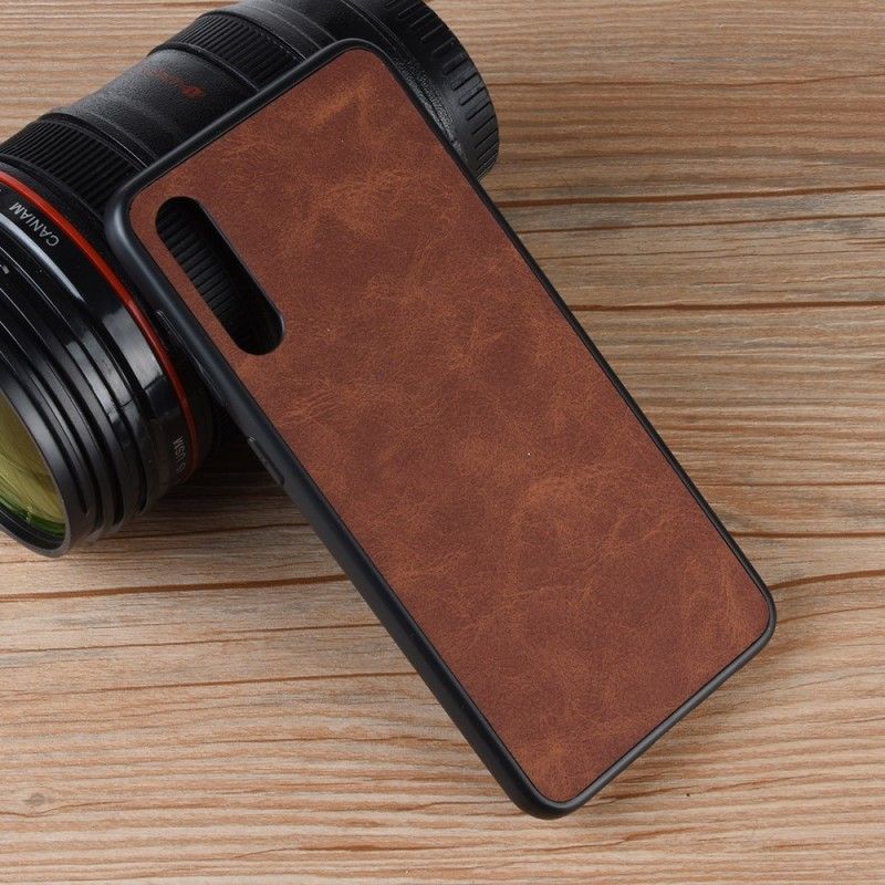 Etui Samsung Galaxy A50 Granatowy Czarny Efekt Skóry W Stylu Vintage