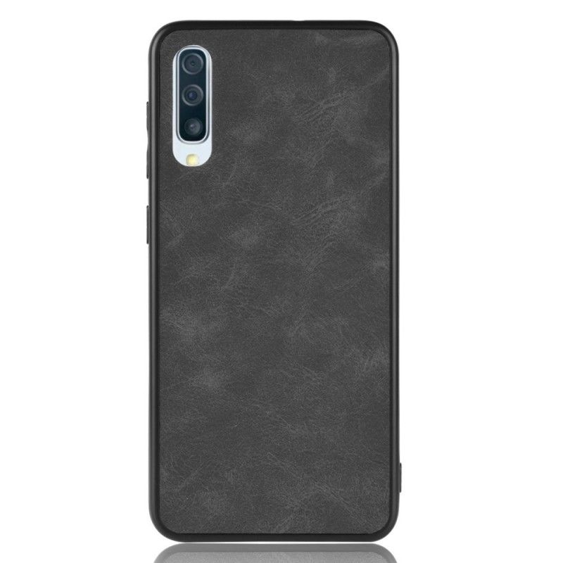 Etui Samsung Galaxy A50 Granatowy Czarny Efekt Skóry W Stylu Vintage