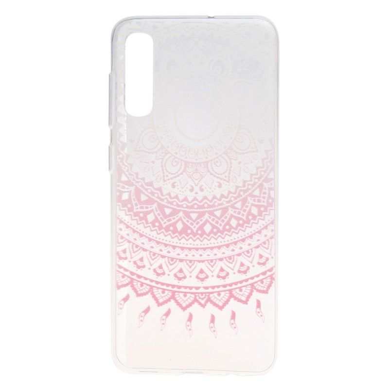 Etui Samsung Galaxy A50 Jasnoniebieski Różowy Przezroczysta Kolorowa Mandala Etui Ochronne