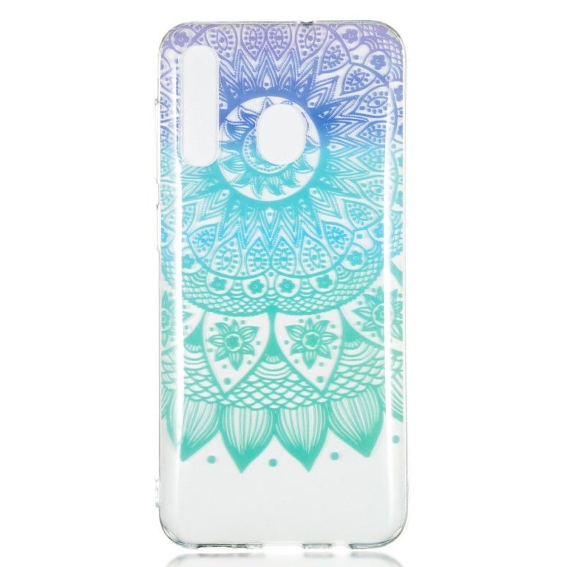 Etui Samsung Galaxy A50 Przezroczysta Niebieska Mandala Etui Ochronne