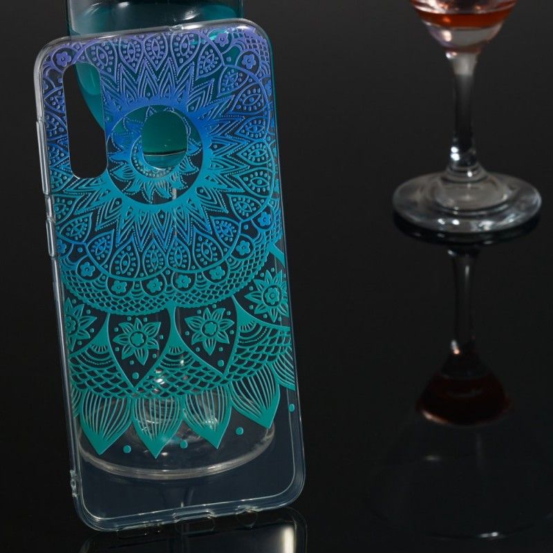 Etui Samsung Galaxy A50 Przezroczysta Niebieska Mandala Etui Ochronne