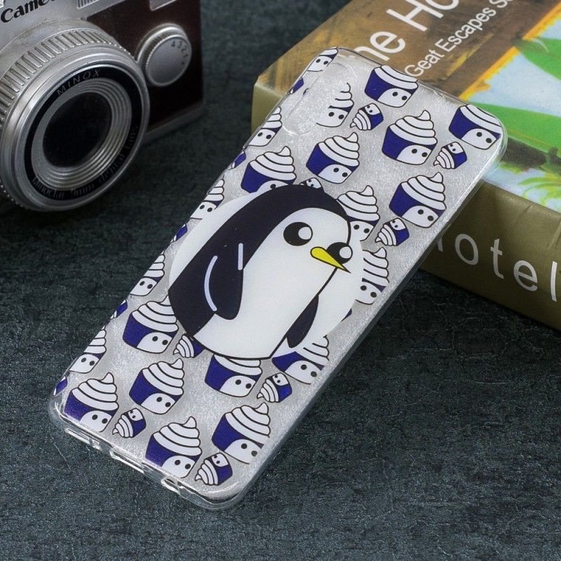 Etui Samsung Galaxy A50 Przezroczyste Pingwiny Etui Ochronne