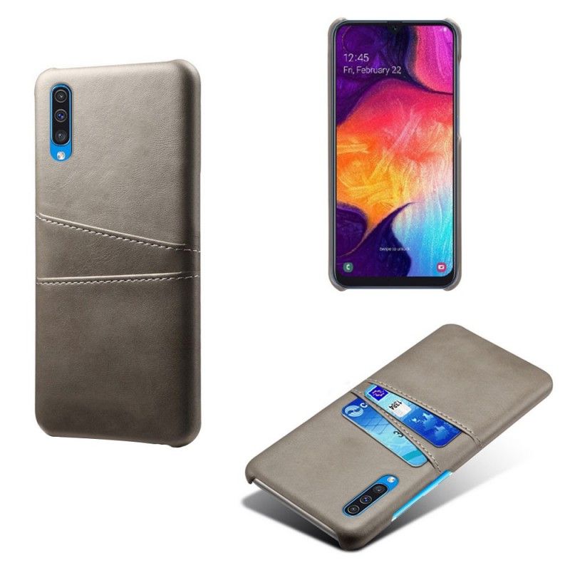 Etui Samsung Galaxy A50 Szary Czarny Posiadacz Karty Etui Ochronne