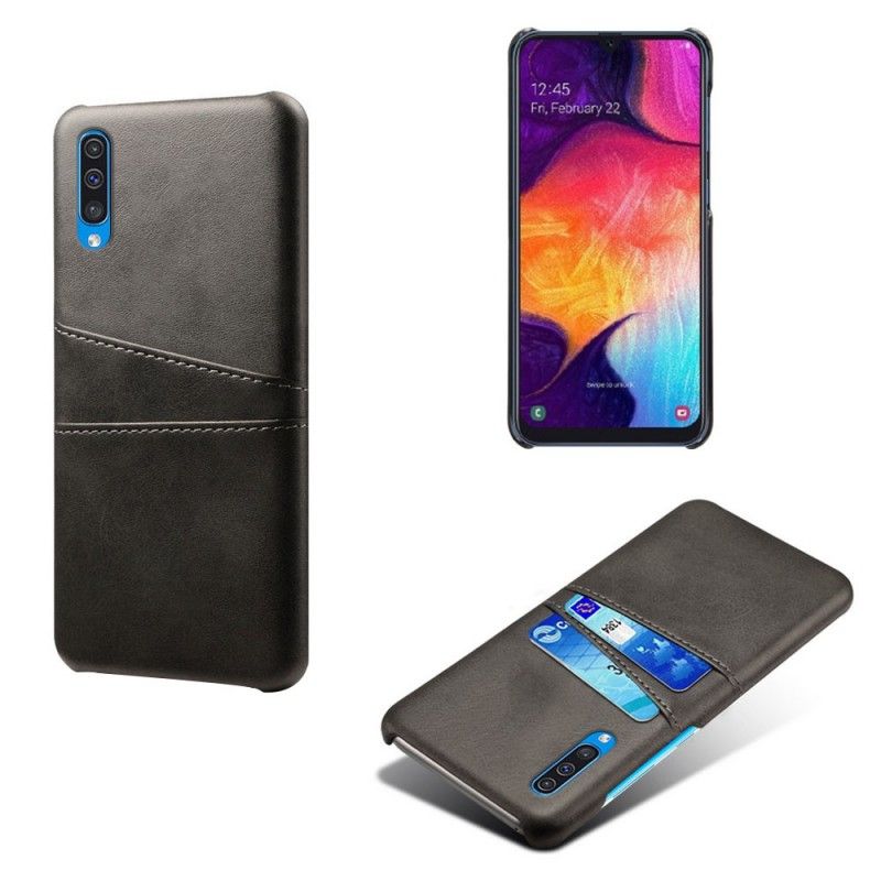 Etui Samsung Galaxy A50 Szary Czarny Posiadacz Karty Etui Ochronne