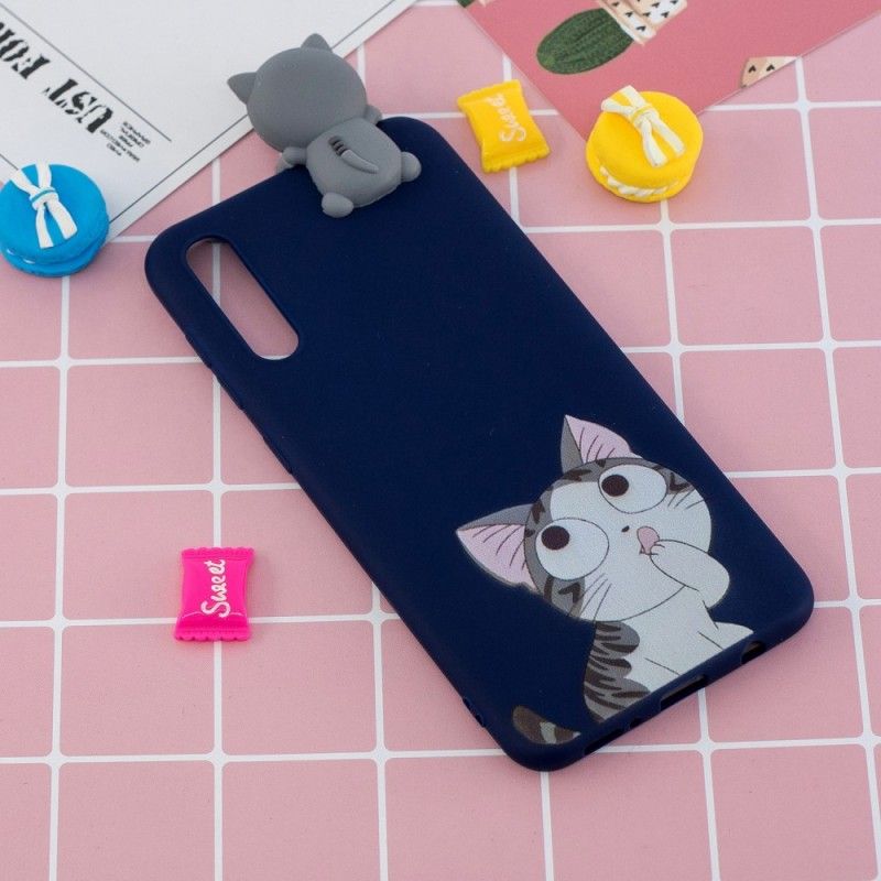 Etui Samsung Galaxy A50 Zabawny Kot 3D Etui Ochronne