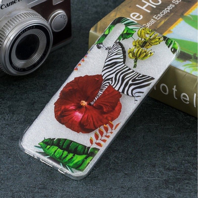 Etui Samsung Galaxy A50 Zebra I Kwiaty