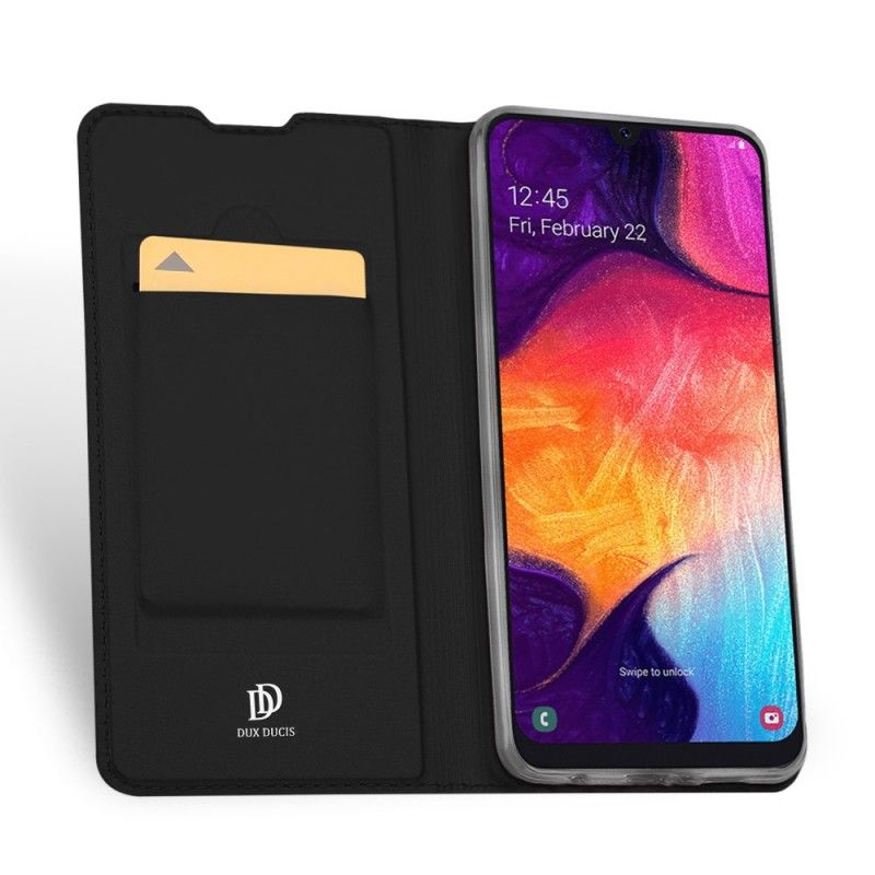 Flip Kotelot Samsung Galaxy A50 Granatowy Czarny Seria Pierwszej Klasy Etui Ochronne