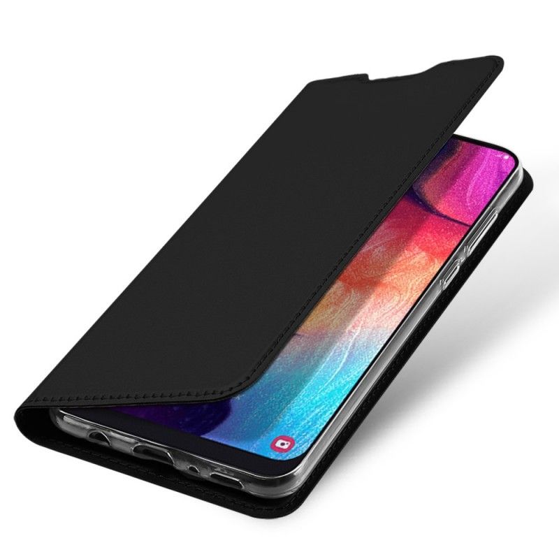 Flip Kotelot Samsung Galaxy A50 Granatowy Czarny Seria Pierwszej Klasy Etui Ochronne