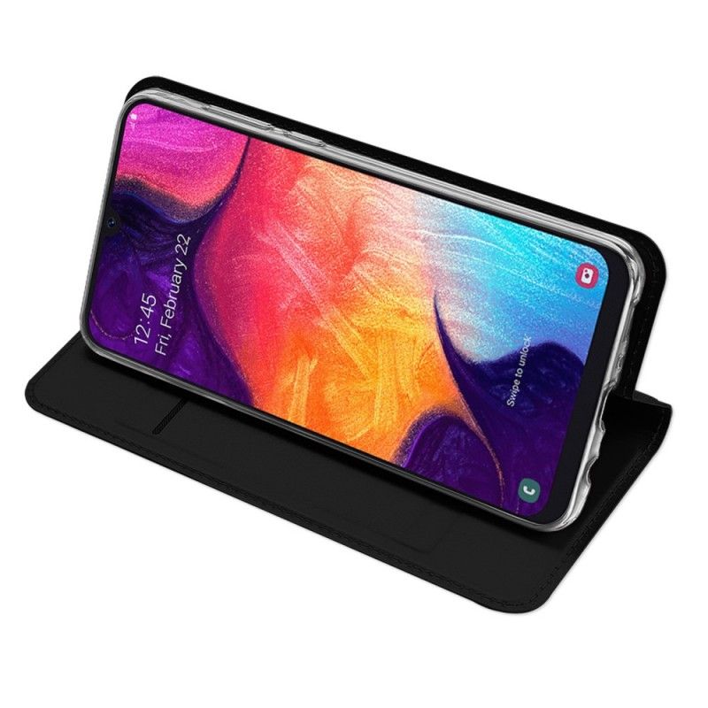 Flip Kotelot Samsung Galaxy A50 Granatowy Czarny Seria Pierwszej Klasy Etui Ochronne