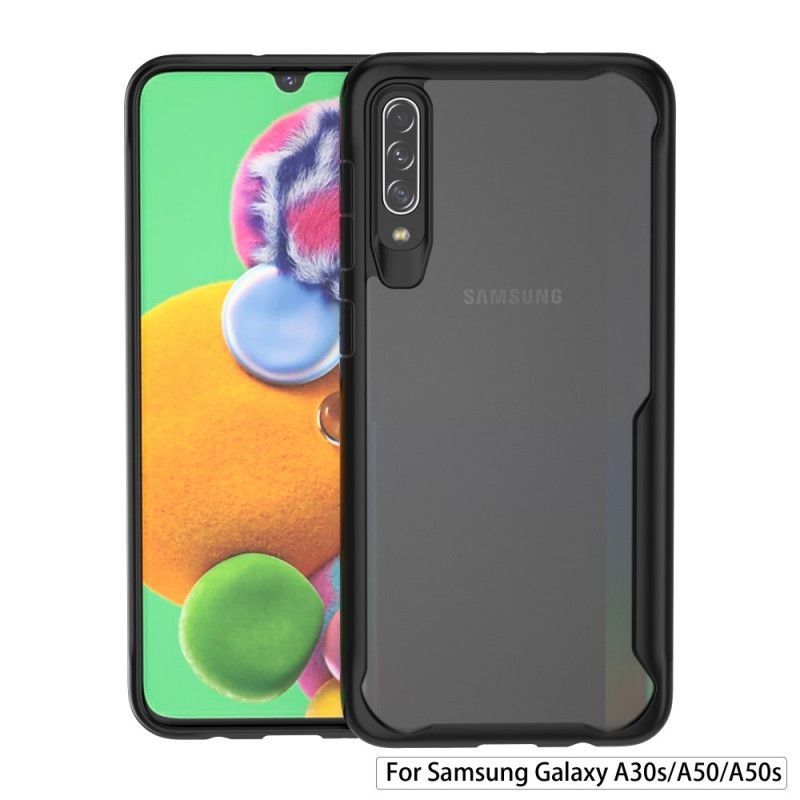 Futerały Samsung Galaxy A50 Czerwony Czarny Etui na Telefon Hybryda Ze Ściętymi Krawędziami