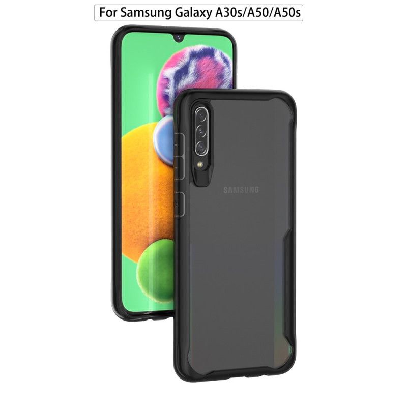 Futerały Samsung Galaxy A50 Czerwony Czarny Etui na Telefon Hybryda Ze Ściętymi Krawędziami