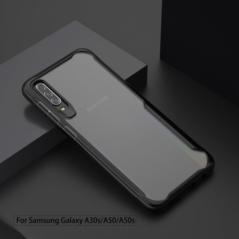 Futerały Samsung Galaxy A50 Czerwony Czarny Etui na Telefon Hybryda Ze Ściętymi Krawędziami