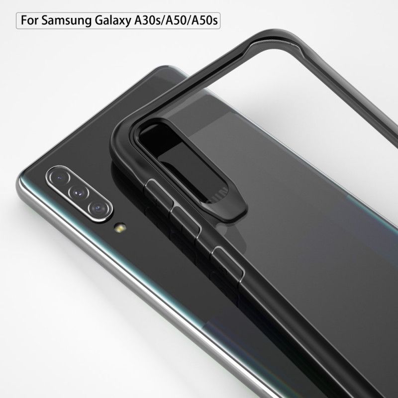 Futerały Samsung Galaxy A50 Czerwony Czarny Etui na Telefon Hybryda Ze Ściętymi Krawędziami