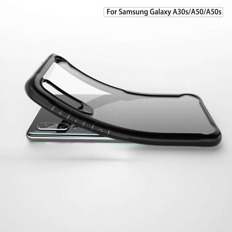 Futerały Samsung Galaxy A50 Czerwony Czarny Etui na Telefon Hybryda Ze Ściętymi Krawędziami